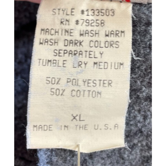 Ocean Pacific Tech Vintage Hoodie Made in USA XL Gray Purple 90s - Picture 6 of 8